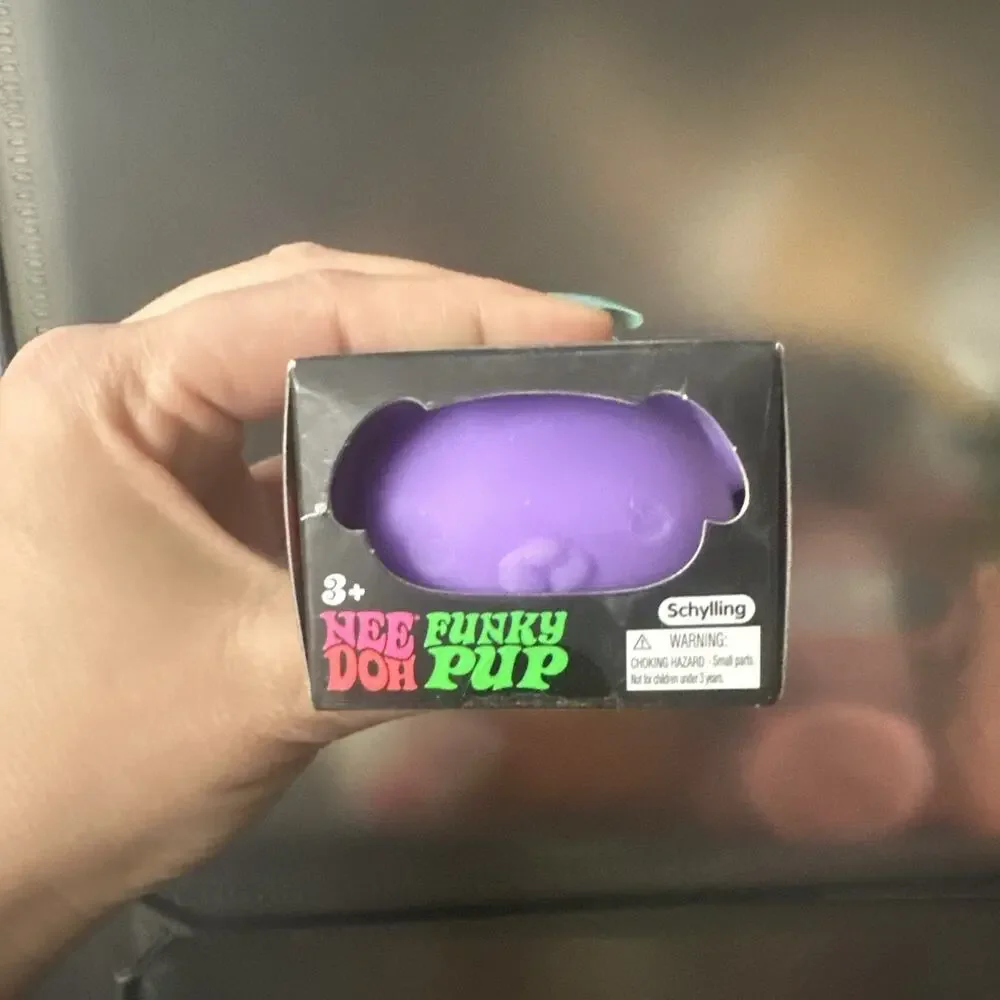 NeeDoh Funky Pup Purple Schylling Sensory Fidget Squishy Toy Sealed Authentic